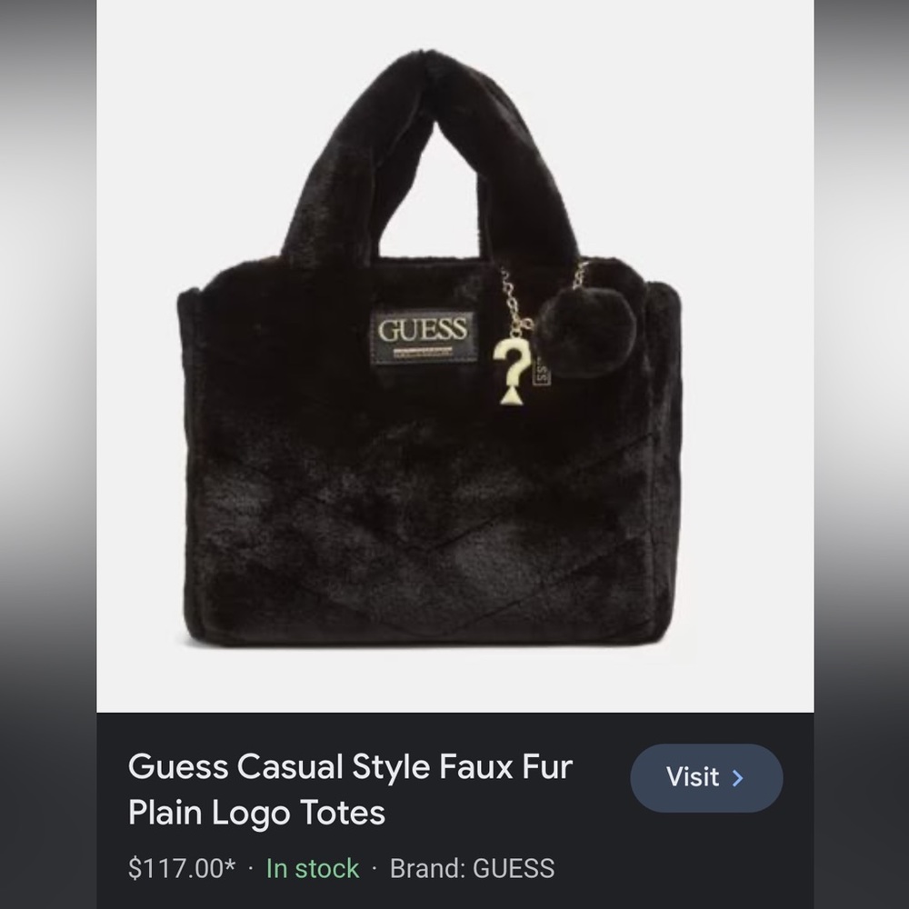 Guess casual style fur purse